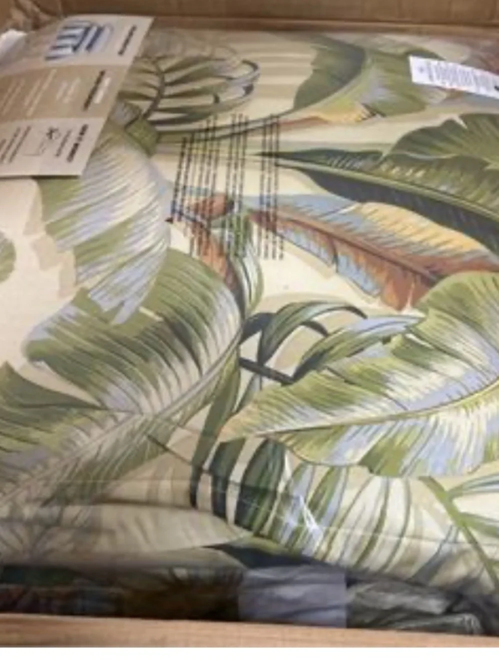 Tommy Bahama Palmiers Green Cotton Sateen Reversible 4Pc Comforter Set KING